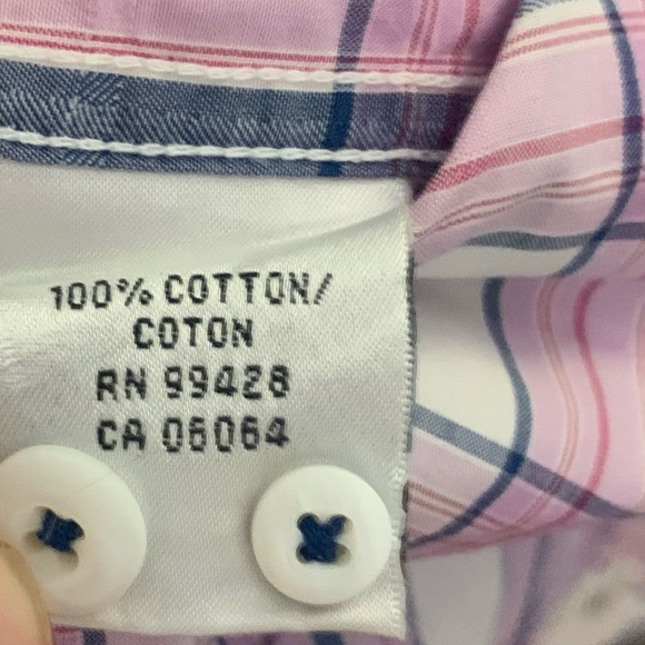 JOHNSTON & MURPHY LS Tailored Fit Plaid Shirt - Picture 4 of 5